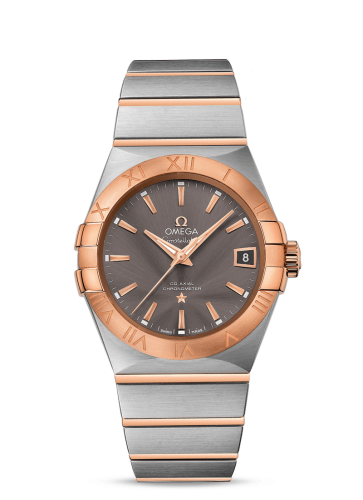 Omega Constellation Co-Axial 38 Stainless Steel / Red Gold / Grey